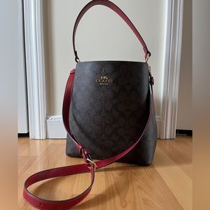 NEW Coach Outlet Mollie Bucket Bag 22 In Signature Canvas AND matching wallet